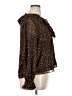 1.State 100% Polyester Animal Print Brown Long Sleeve Blouse Size XL - photo 4