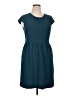 J.Crew 100% Polyester Solid Teal Casual Dress Size 14 - photo 1