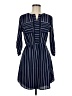 Monteau Stripes Blue Casual Dress Size M - photo 1
