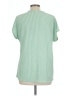 Agenda Green Short Sleeve Blouse Size L - photo 2