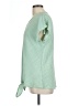 Agenda Green Short Sleeve Blouse Size L - photo 5