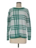 Lands' End 100% Cotton Plaid Green Pullover Sweater Size M - photo 1