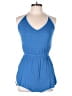Forever 21 Solid Blue Romper Size L - photo 1