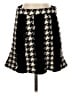 Nanette Lepore 100% Wool Houndstooth Black Wool Skirt Size 0 - photo 1