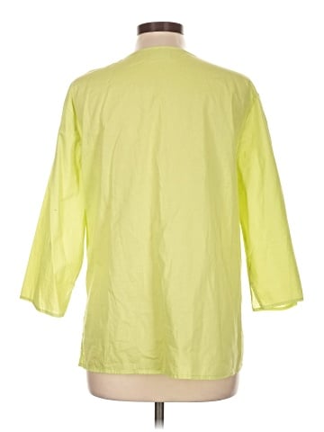 Classic Elements 3/4 Sleeve Button-Down Shirt (view 2)