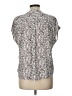 Treasure & Bond 100% Rayon Floral Silver Short Sleeve Blouse Size L - photo 2