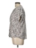 Treasure & Bond 100% Rayon Floral Silver Short Sleeve Blouse Size L - photo 5
