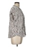 Treasure & Bond 100% Rayon Floral Silver Short Sleeve Blouse Size L - photo 4