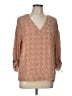 Worthington 100% Polyester Orange 3/4 Sleeve Blouse Size L - photo 1
