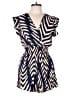 Unbranded 100% Rayon Chevron-herringbone Blue Romper Size L - photo 1