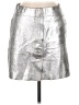 Sandro Metallic Silver Faux Leather Skirt Size Med (2) - photo 1