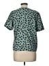 Ann Taylor 100% Polyester Teal Short Sleeve Blouse Size Lg Petite - photo 2