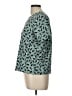 Ann Taylor 100% Polyester Teal Short Sleeve Blouse Size Lg Petite - photo 5