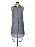Rails 100% Linen Gray Sleeveless Button-Down Shirt Size XS - photo 1