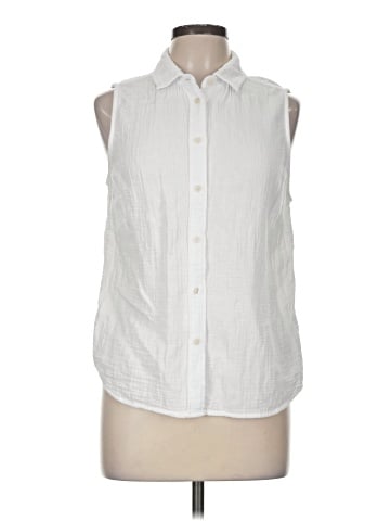 J.Crew Factory Store Sleeveless Button-Down Shirt (view 1)