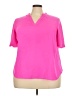 Vince Camuto 100% Polyester Pink Short Sleeve Blouse Size 2X - photo 1