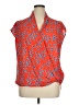 Bellatrix 100% Polyester Orange Short Sleeve Blouse Size XL - photo 1