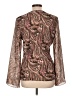 Fred David 100% Polyester Brown Long Sleeve Blouse Size L - photo 2