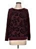 Onque Casuals Floral Burgundy Pullover Sweater Size L - photo 1