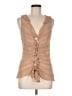 DKNY 100% Silk Tan Sleeveless Blouse Size 8 - photo 1