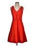 Leifsdottir Solid Red Cocktail Dress Size 4 - photo 1