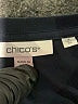 Chico's Blue Black 3/4 Sleeve Top Size XL (3) - photo 7