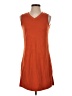 BYRIVER Solid Orange Casual Dress Size XS - photo 1