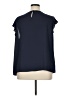 Ann Taylor LOFT Outlet 100% Polyester Blue Short Sleeve Blouse Size XL - photo 2