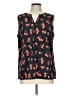 Talbots 100% Polyester Black Sleeveless Blouse Size L - photo 1