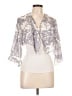 Alex Evenings 100% Polyester Silver 3/4 Sleeve Blouse Size L (petite) - photo 1