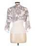Alex Evenings 100% Polyester Silver 3/4 Sleeve Blouse Size L (petite) - photo 2