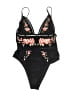 TOBI Floral Black One Piece Swimsuit Size S - photo 1