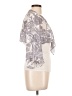 Alex Evenings 100% Polyester Silver 3/4 Sleeve Blouse Size L (petite) - photo 4