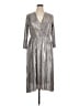 Lane Bryant 100% Polyester Metallic Silver Cocktail Dress Size 16 - photo 1