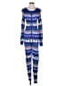 Love By Design 100% Rayon Graphic Blue Jumpsuit Size M - photo 1
