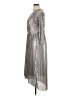 Lane Bryant 100% Polyester Metallic Silver Cocktail Dress Size 16 - photo 5