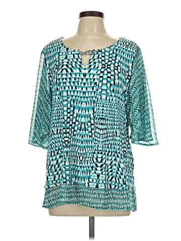 JM Collection 3/4 Sleeve Blouse (view 1)