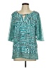 JM Collection Teal 3/4 Sleeve Blouse Size L - photo 1