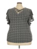 NY Collection Gray Short Sleeve Blouse Size 2X - photo 1