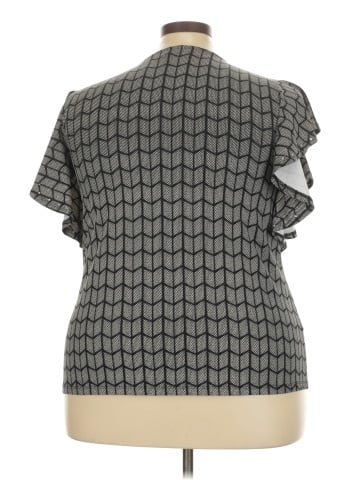 NY Collection Short Sleeve Blouse (view 2)