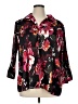 Jaclyn Smith 100% Polyester Floral Black 3/4 Sleeve Blouse Size 1X - photo 1