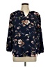 Fun2Fun Floral Blue 3/4 Sleeve Blouse Size L - photo 1