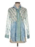 Bella 100% Cotton Paisley Blue 3/4 Sleeve Blouse Size XS - photo 1