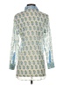 Bella 100% Cotton Paisley Blue 3/4 Sleeve Blouse Size XS - photo 2