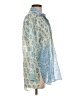 Bella 100% Cotton Paisley Blue 3/4 Sleeve Blouse Size XS - photo 4