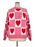 Unbranded Hearts Pink Pullover Sweater Size 2X - photo 1