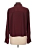 A New Day Color Block Burgundy Long Sleeve Blouse Size L - photo 2