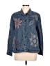 Alfred Dunner Floral Blue Denim Jacket Size 8 (petite) - photo 1