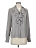 Calvin Klein 100% Polyester Gray Long Sleeve Blouse Size XS - photo 1