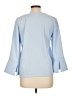 H&M 100% Polyester Blue 3/4 Sleeve Blouse Size 10 - photo 2